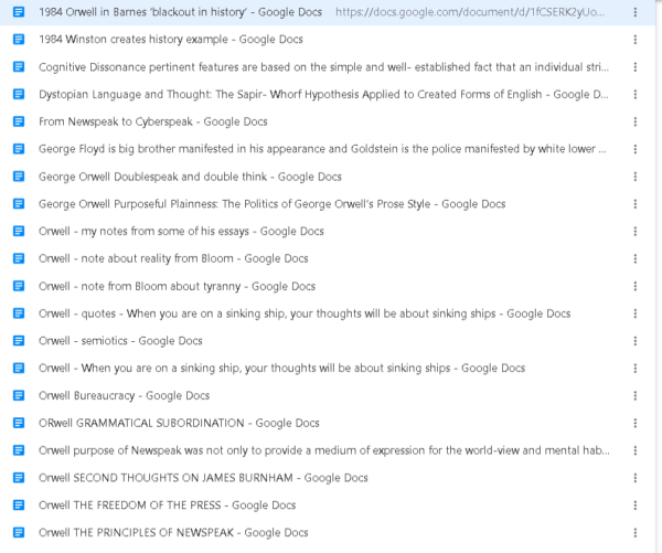 Adam Townsend George Orwell What i read books