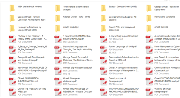 Adam Townsend George Orwell What i read books