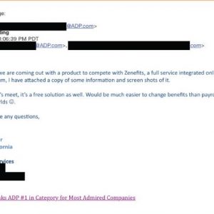 Zenefits ADP LAWSUIT AND LETTER Adam Townsend