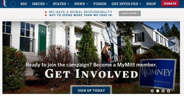 Romney home page 2012 desantis adam townsend