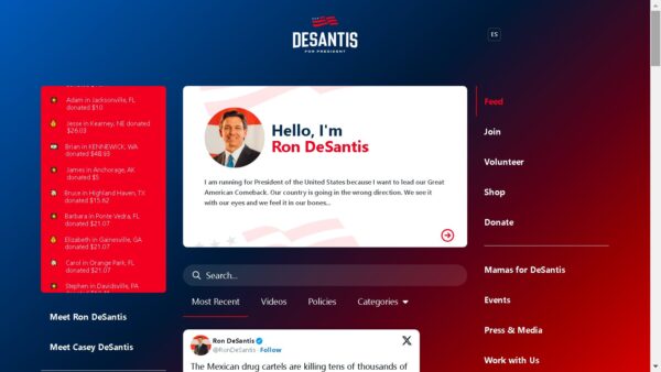 adam townsend desantis website