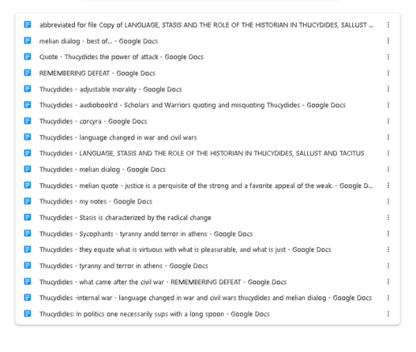 What I read and why I read it: Thucydides, Herodotus, Language, Civil War, Tyrants, Tyrannies Turned Inwards, Historiography and so on and so on