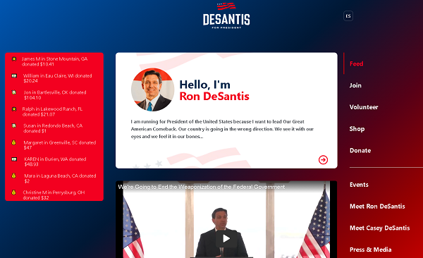 ron desantis 1 landing